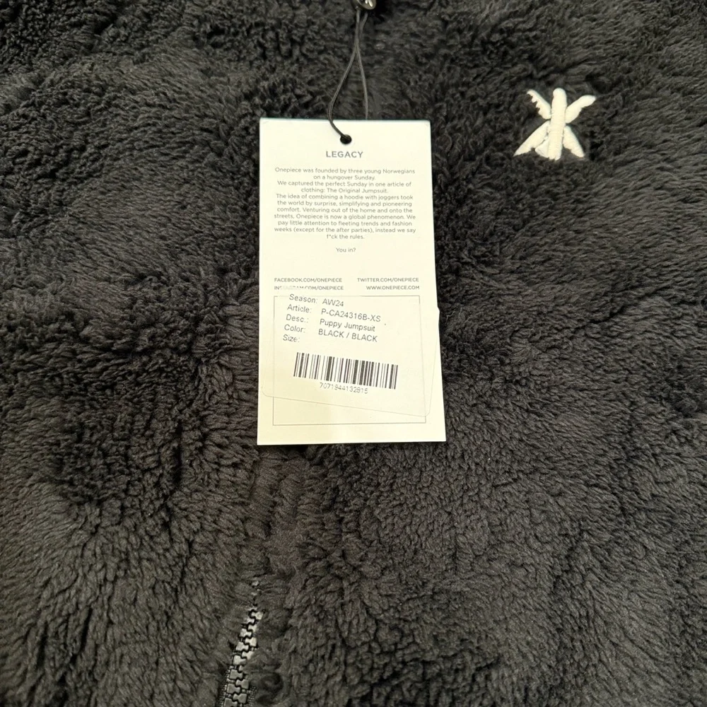 Onepiece NWT Black Puppy Sherpa XS - Picture 3 of 6